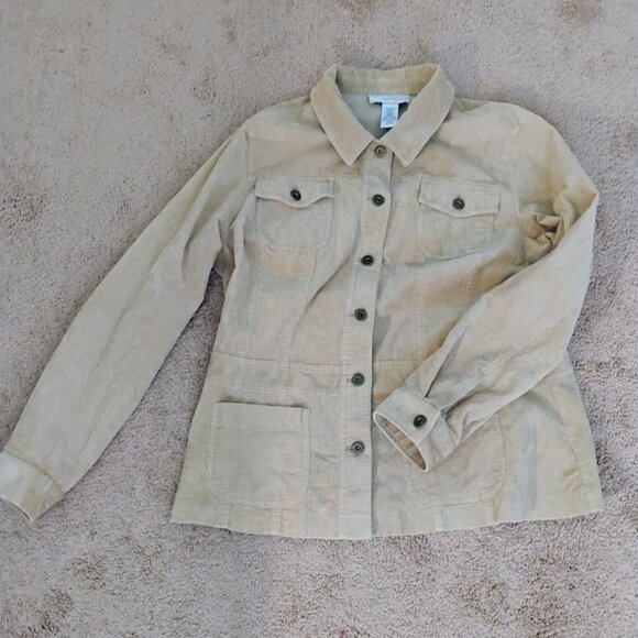 Sag Harbor Brown Corduroy Woman's Button up Jacket size 14 - Picture 8 of 11